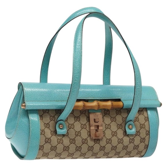 Gucci GG Canvas Bamboo Bullet shoulder bag - Picture 1 of 2